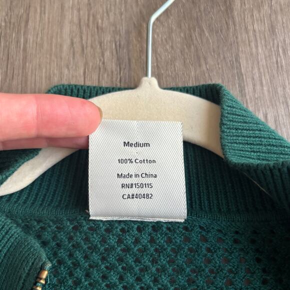 Varley Calva Knit Sweater Forest Green Women's Medium - Picture 9 of 9